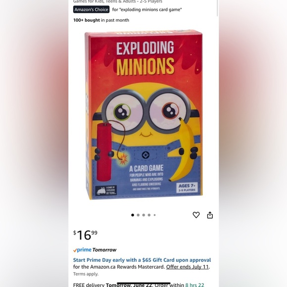 Exploding Minions Card Game - Picture 4 of 4